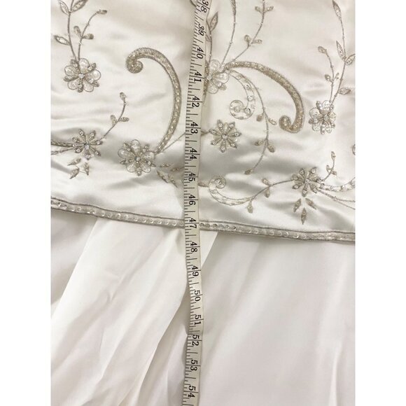 Casablanca Bridal Strapless Embroidered Satin Wedding Dress - Medium - Picture 7 of 15